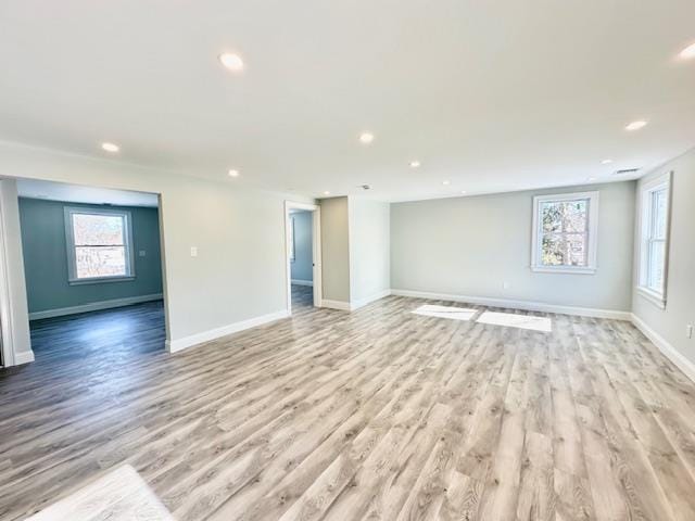 interior space with light wood-type flooring