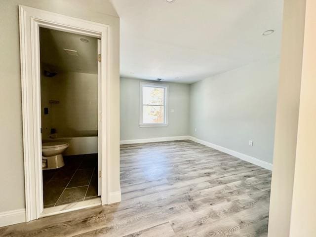 interior space with light hardwood / wood-style flooring