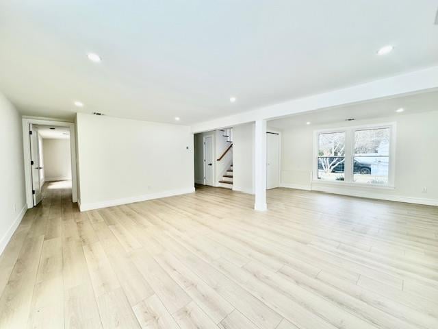 interior space with light wood-type flooring