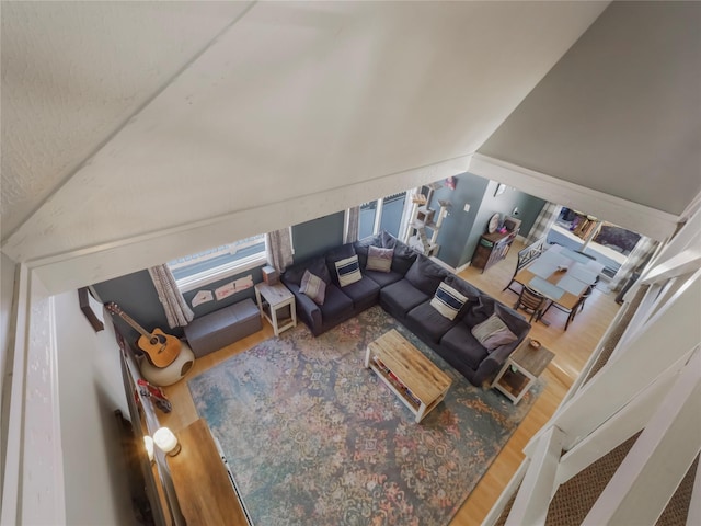 living room featuring wood-type flooring