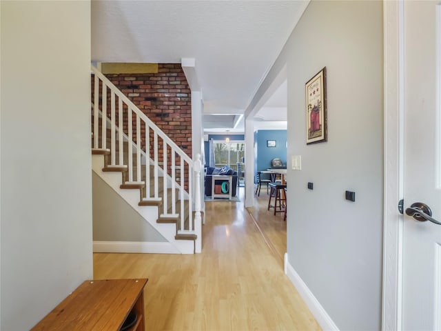 foyer featuring light hardwood / wood-style floors