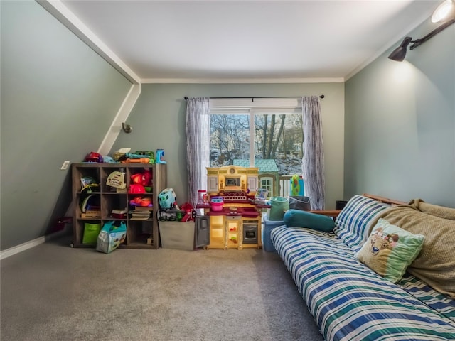 interior space featuring crown molding