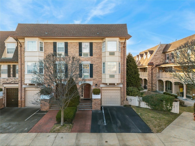 view of property with a garage