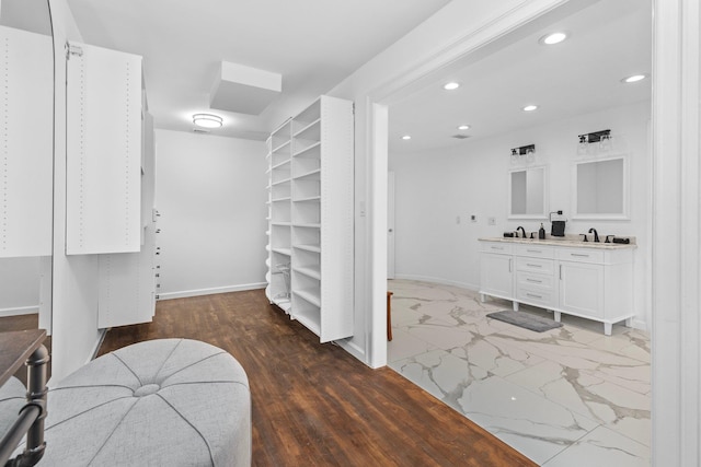 spacious closet with sink