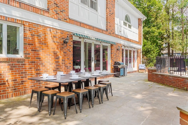 view of patio / terrace with area for grilling