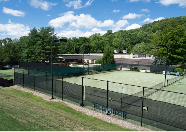 view of tennis court