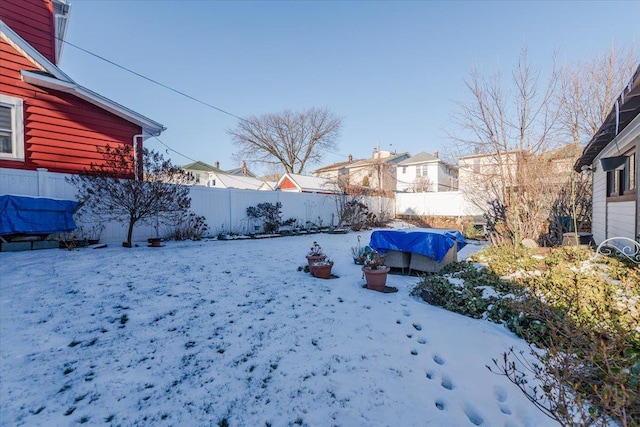 view of snowy yard