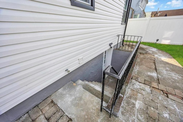 view of storm shelter