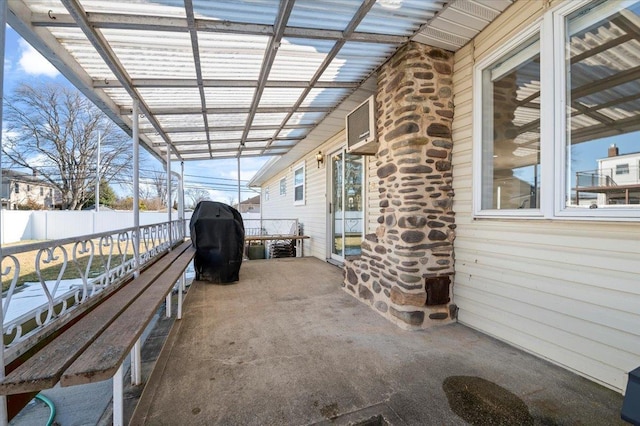 view of patio with area for grilling