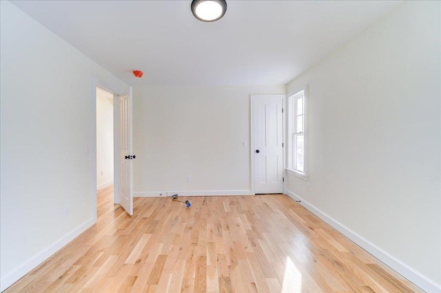 empty room featuring light hardwood / wood-style floors