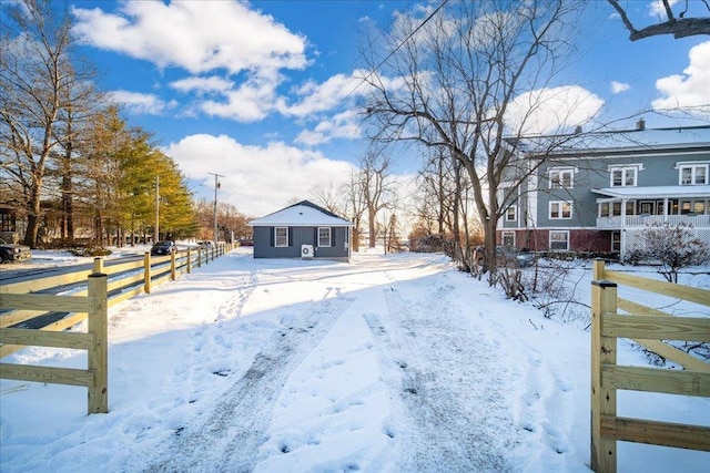 view of snowy yard