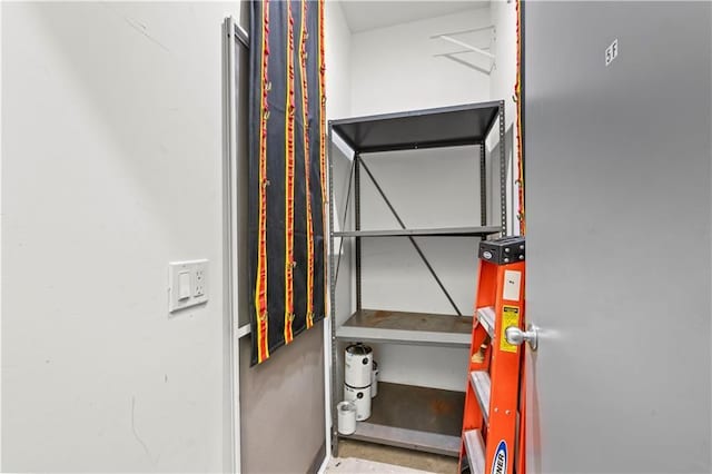 interior space featuring concrete flooring