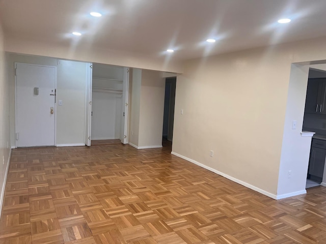 250 N Broadway Unit 3D, Yonkers, NY 10701 - basement featuring light parquet floors