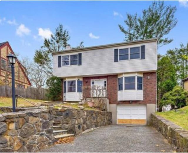 view of front of house featuring a garage