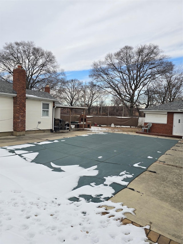 view of pool featuring a patio area