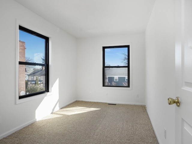 view of carpeted empty room