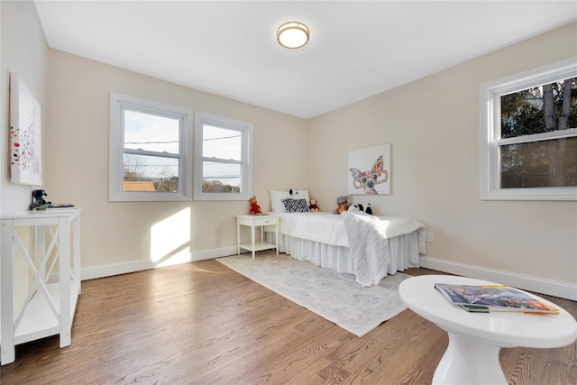 bedroom featuring hardwood / wood-style flooring