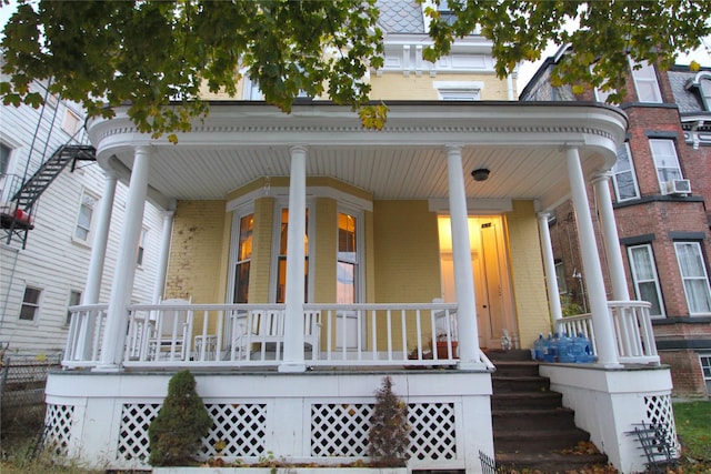 exterior space featuring a porch