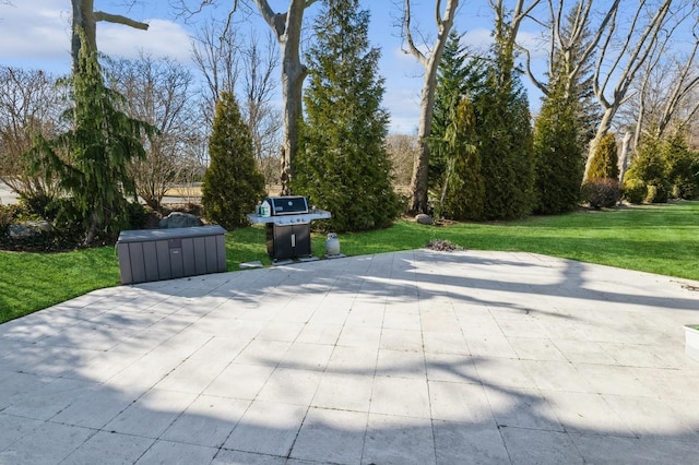 view of patio featuring grilling area