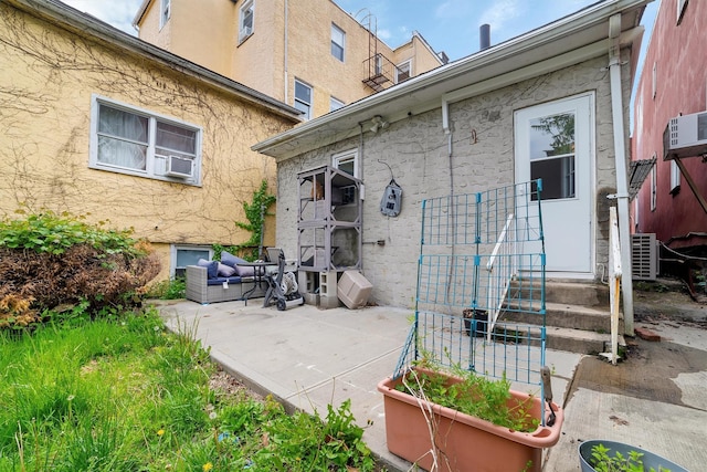 view of patio with central AC unit