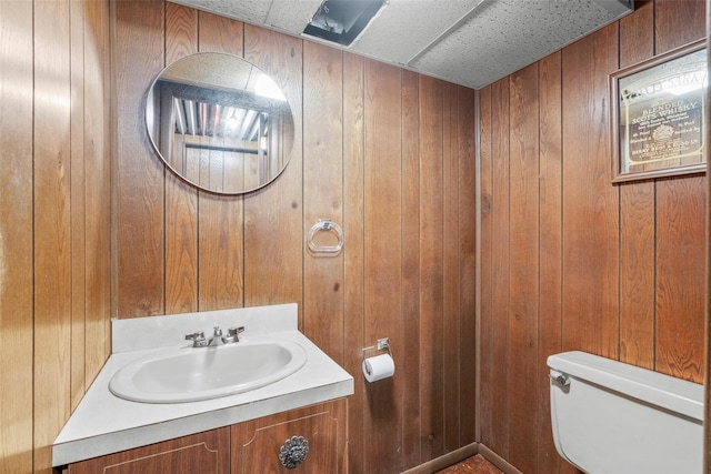 18 Kent Rd, Scarsdale, NY 10583 - bathroom featuring wooden walls and vanity