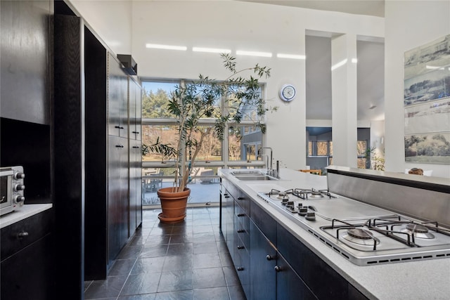 kitchen with sink and gas stovetop