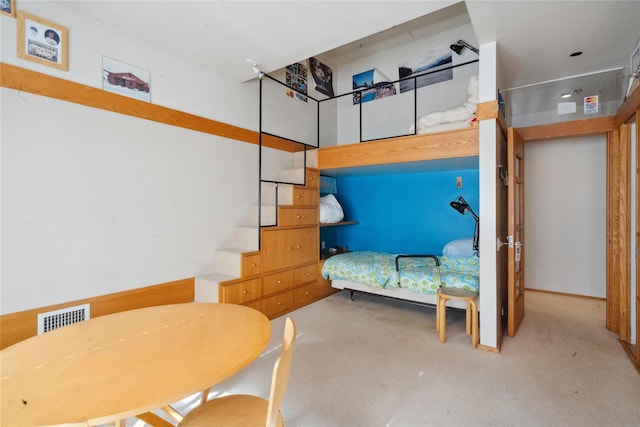 bedroom with carpet floors