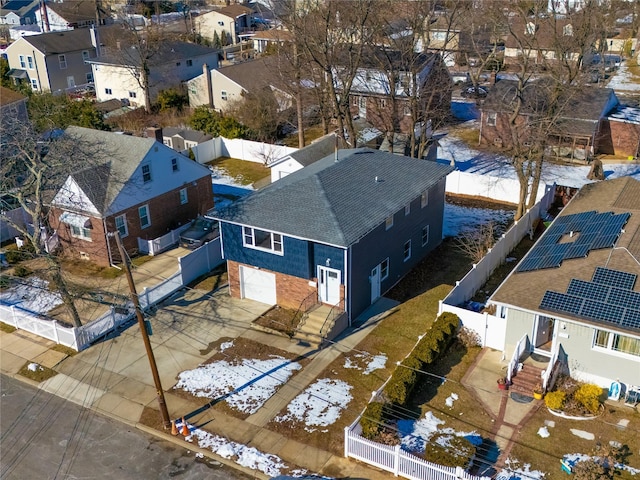 bird's eye view featuring a residential view