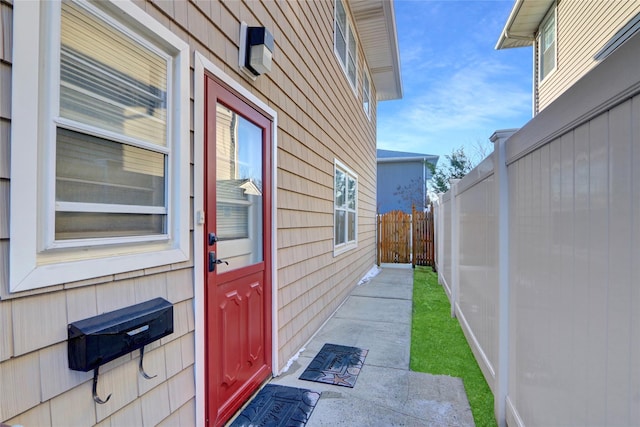 view of doorway to property