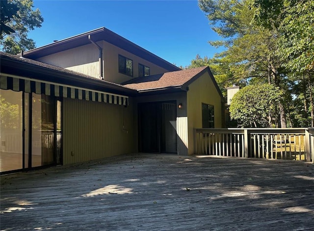 exterior space featuring a deck