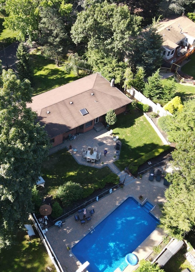 birds eye view of property