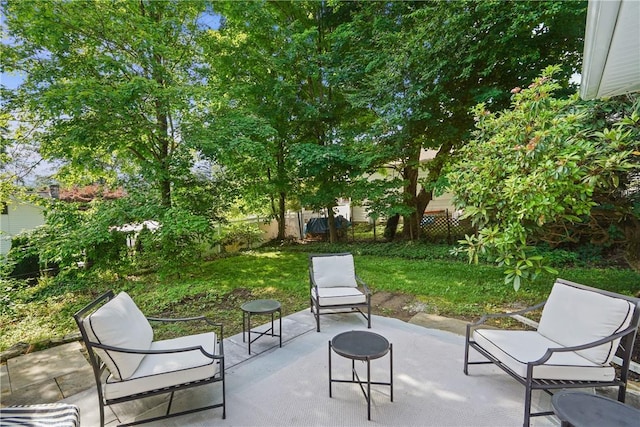 view of patio with fence