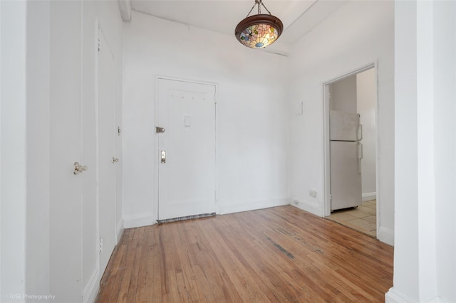 empty room featuring light wood-type flooring