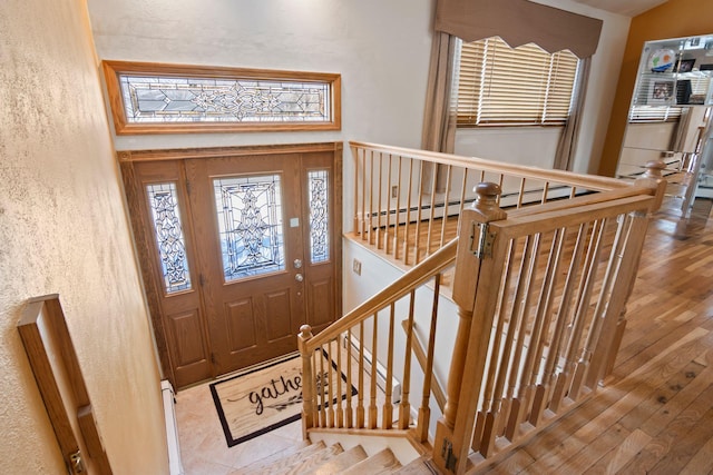 entryway featuring light hardwood / wood-style flooring