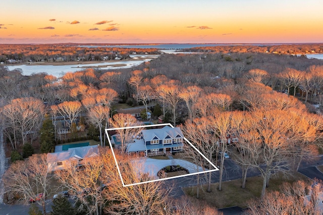 155 Pinewood Rd, Cutchogue, NY 11935 - aerial view with a view of trees and a water view