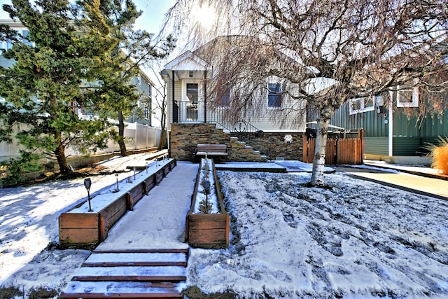 view of snowy yard