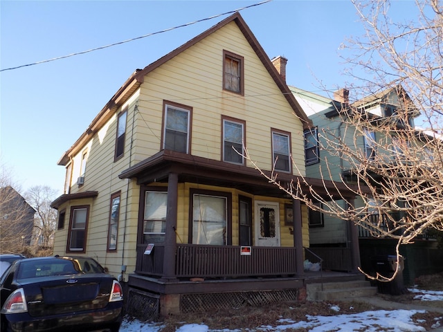 view of front facade with covered porch