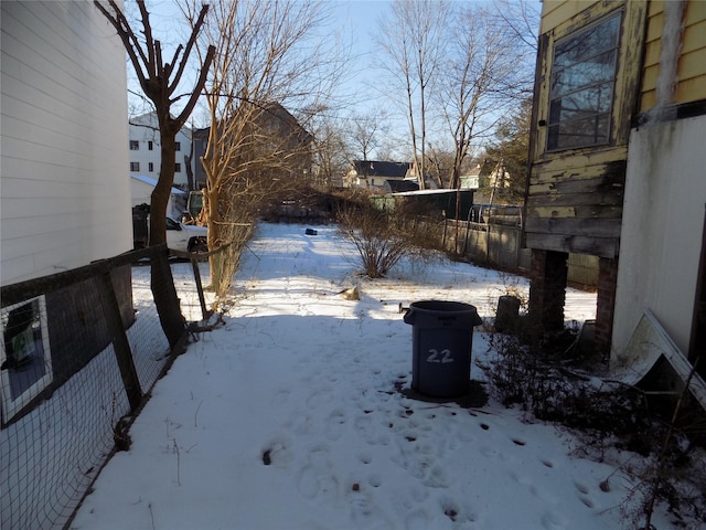 view of snowy yard