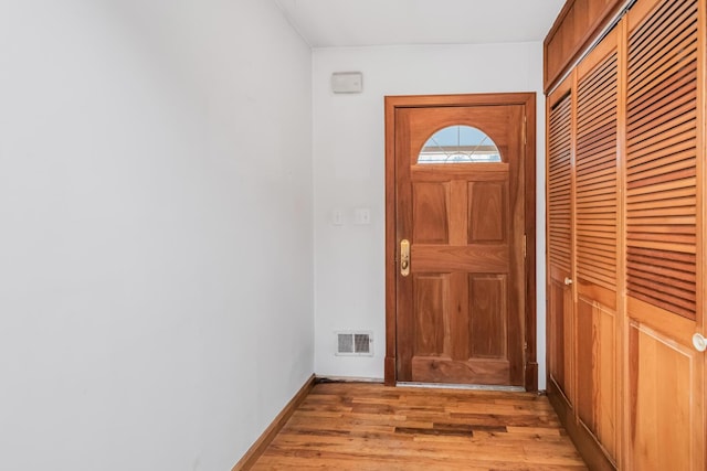 entryway featuring light wood-type flooring