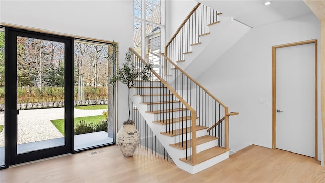 interior space featuring hardwood / wood-style flooring