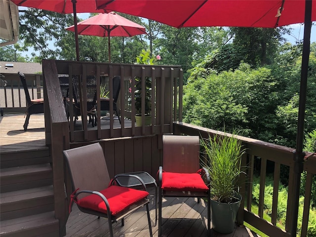 view of wooden deck