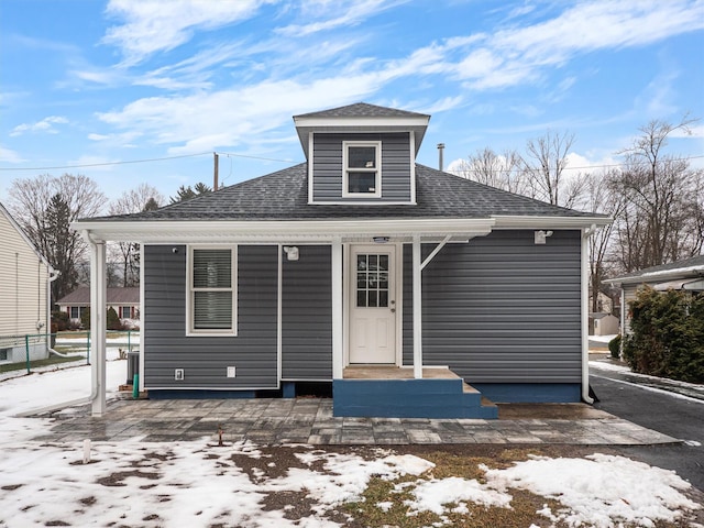 view of bungalow-style home