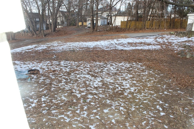 view of snowy yard