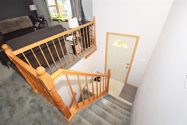 101 Bishop Rd, West Babylon, NY 11704 - stairs featuring carpet