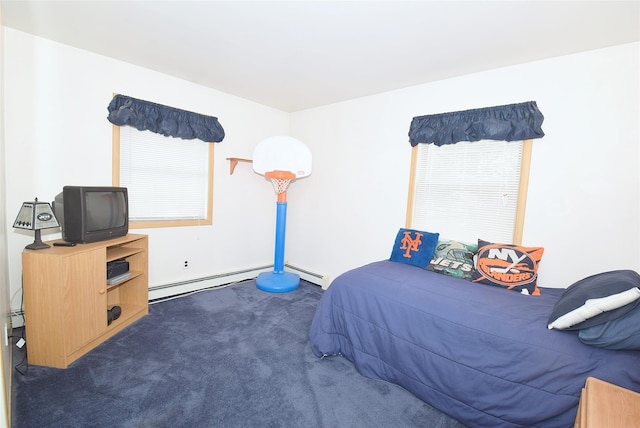 101 Bishop Rd, West Babylon, NY 11704 - bedroom featuring carpet floors and baseboard heating
