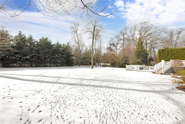 view of snowy yard