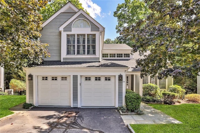 view of property with a garage