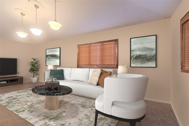 view of carpeted living room