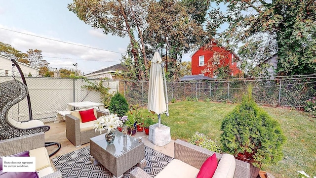 view of patio / terrace with an outdoor hangout area