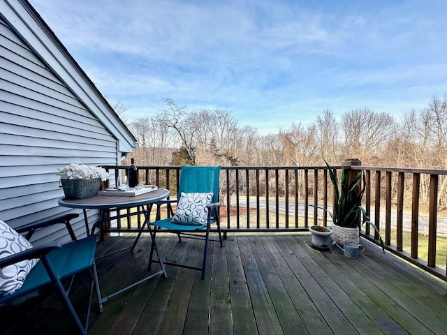 view of wooden deck